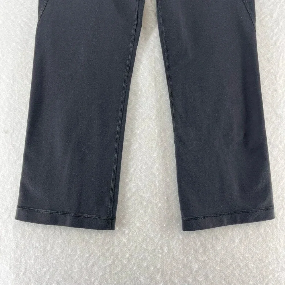 Lululemon Pants Womens Size 4 Gather & Crow Crop Athletic Workout Yoga Black Red - Picture 4 of 11